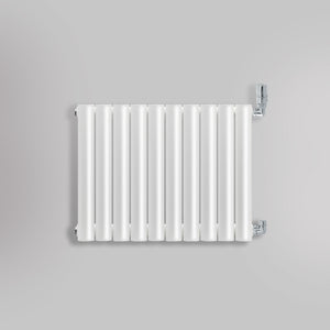 Grzejnik Dekoracyjny - Owalny Kolumnowy Biały - 545x590mm, gładkie tło firmy Heissmann