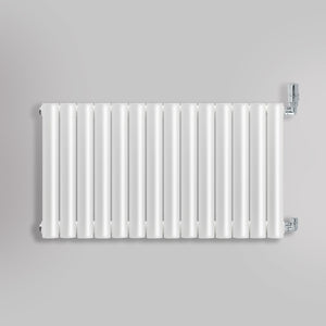 Grzejnik Dekoracyjny - Owalny Kolumnowy Biały - 545x826mm, gładkie tło firmy Heissmann