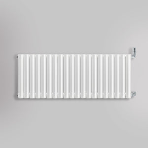 Grzejnik Dekoracyjny - Owalny Kolumnowy Biały - 545x1180mm, gładkie tło firmy Heissmann