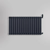 Grzejnik Dekoracyjny - Owalny Podwójny Kolumnowy Antracytowy - 660x1003mm, gładkie tło
