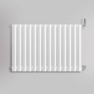 Grzejnik Dekoracyjny - Owalny Podwójny Kolumnowy Biały - 660x826mm, gładkie tło firmy Heissmann