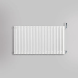 Grzejnik Dekoracyjny - Owalny Podwójny Kolumnowy Biały - 660x1003mm, gładkie tło firmy Heissmann