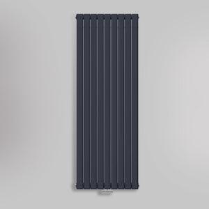 Grzejnik Pionowy Ozdobny - Podwójny Panelowy Antracytowy - 1800x630mm, gładkie tło