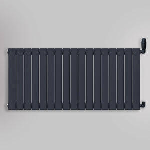 Grzejnik Ozdobny - Podwójny Panelowy Antracytowy - 560x1190mm, gładkie tło