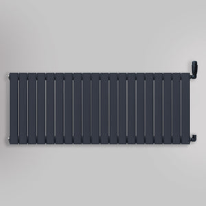 Grzejnik Ozdobny - Podwójny Panelowy Antracytowy - 560x1400mm, gładkie tło
