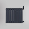 Grzejnik Ozdobny - Podwójny Panelowy Antracytowy - 560x630mm, gładkie tło