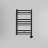 Grzejnik Łazienkowy Drabinkowy Elektryczny - Czarny - 800x500mm, Elektryczny grzejnik łazienkowy marki Lazzarini