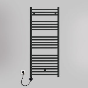 Grzejnik Łazienkowy Drabinkowy Elektryczny - Czarny - 1188x500mm