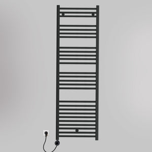 Grzejnik Łazienkowy Drabinkowy Elektryczny - Czarny - 1600x550mm