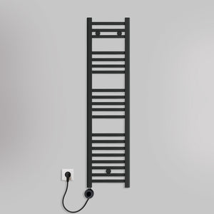 Grzejnik Łazienkowy Drabinkowy Elektryczny - Czarny - 1188x300mm