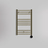 Grzejnik Łazienkowy Drabinkowy Elektryczny - Szczotkowane złoto - 800x500mm, Elektryczny grzejnik łazienkowy marki Lazzarini