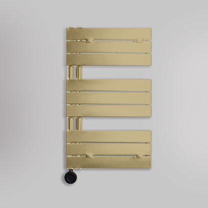 Grzejnik Łazienkowy Dekoracyjny Nowoczesny Elektryczny - Szczotkowane złoto - 830x500mm, Elektryczny grzejnik łazienkowy - Lazzarini