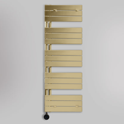 Grzejnik Łazienkowy Dekoracyjny Nowoczesny Elektryczny - Szczotkowane złoto - 1430x500mm, Elektryczny grzejnik łazienkowy - Lazzarini