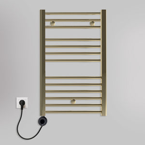 Grzejnik Łazienkowy Drabinkowy Elektryczny - Szczotkowane Złoto - 803x500mm