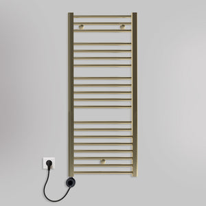 Grzejnik Łazienkowy Drabinkowy Elektryczny - Szczotkowane Złoto - 1188x500mm