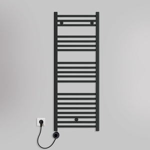 Grzejnik Łazienkowy Drabinkowy Elektryczny - Czarny - 1188x450mm
