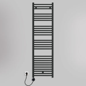 Grzejnik Łazienkowy Drabinkowy Elektryczny - Czarny - 1600x450mm