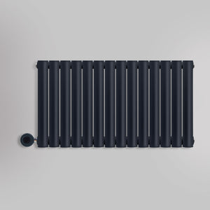 Grzejnik Elektryczny Dekoracyjny - Owalny Kolumnowy Antracytowy - 545x826mm, elektryczny grzejnik pokojowy firmy Heissmann