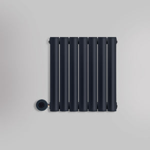 Grzejnik Elektryczny Dekoracyjny - Owalny Kolumnowy Antracytowy - 545x410mm, elektryczny grzejnik pokojowy firmy Heissmann