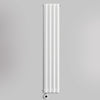 Grzejnik Elektryczny Dekoracyjny Pionowy - Owalny Kolumnowy Biały - 1600x236mm, elektryczny grzejnik pokojowy - Heissmann
