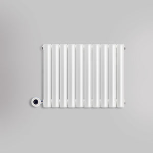 Grzejnik Elektryczny Dekoracyjny - Owalny Kolumnowy Biały - 545x590mm, elektryczny grzejnik pokojowy firmy Heissmann