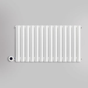 Grzejnik Elektryczny Dekoracyjny - Owalny Kolumnowy Biały - 545x826mm, elektryczny grzejnik pokojowy firmy Heissmann