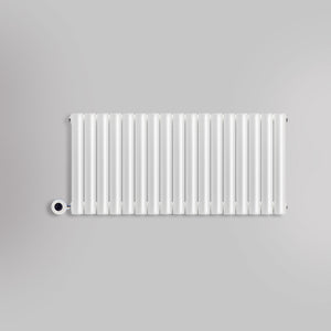 Grzejnik Elektryczny Dekoracyjny - Owalny Podwójny Kolumnowy Biały - 560x1003mm, elektryczny grzejnik pokojowy - Heissmann