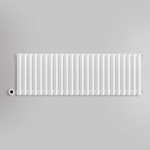 Grzejnik Elektryczny Dekoracyjny - Owalny Podwójny Kolumnowy Biały - 560x1416mm, elektryczny grzejnik pokojowy - Heissmann