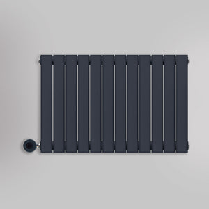 Grzejnik Elektryczny Ozdobny - Podwójny Panelowy Antracytowy - 560x840mm, elektryczny grzejnik pokojowy firmy Heissmann