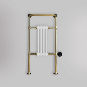 Grzejnik Łazienkowy Tradycyjny Żeberkowy Elektryczny - Szczotkowane złoto - 963x493mm, Elektryczny grzejnik łazienkowy marki Empire