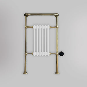 Grzejnik Łazienkowy Tradycyjny Żeberkowy Elektryczny - Szczotkowane złoto - 963x583mm, Elektryczny grzejnik łazienkowy marki Empire