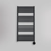 Grzejnik Łazienkowy Elektryczny - Podwójny Czarny - 1000x500mm, elektryczny grzejnik łazienkowy firmy Heissmann