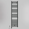 Grzejnik Łazienkowy Drabinkowy Elektryczny - Czarny - 1600x400mm
