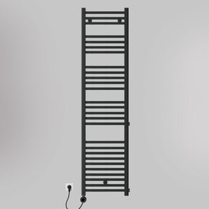 Grzejnik Łazienkowy Drabinkowy Elektryczny - Czarny - 1600x400mm