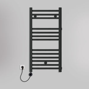 Grzejnik Łazienkowy Drabinkowy Elektryczny - Czarny - 803x400mm