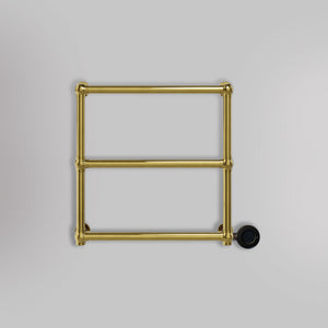 Grzejnik Łazienkowy Tradycyjny Dekoracyjny Elektryczny - Szczotkowane złoto - 680x673mm, Elektryczny grzejnik łazienkowy marki Empire