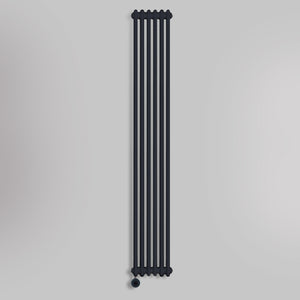 Grzejnik Elektryczny Dekoracyjny Pionowy - 3 Kolumnowy Antracytowy - 1800x290mm, Elektryczny grzejnik pokojowy firmy Empire