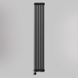 Grzejnik Elektryczny Dekoracyjny Pionowy - 3 Kolumnowy Czarny - 1800x290mm, Elektryczny grzejnik pokojowy firmy Empire