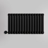 Grzejnik Elektryczny Dekoracyjny - Owalny Podwójny Kolumnowy Czarny - 560x826mm, elektryczny grzejnik pokojowy - Heissmann
