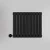 Grzejnik Elektryczny Ozdobny - Podwójny Panelowy Czarny - 560x630mm, elektryczny grzejnik pokojowy firmy Heissmann