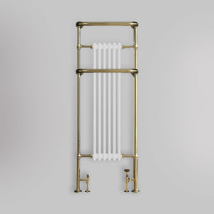 Grzejnik Łazienkowy Tradycyjny Żeberkowy - Szczotkowane złoto - 1500x575mm, gładkie tło firmy Empire