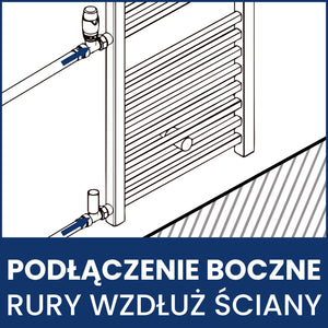 Zawór Termostatyczny Prosty - Biały