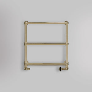 Grzejnik Łazienkowy Tradycyjny Dekoracyjny - Szczotkowane złoto - 680x673mm, gładkie tło firmy Empire