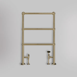 Grzejnik Łazienkowy Tradycyjny Dekoracyjny - Szczotkowane złoto - 966x673mm, gładkie tło firmy Empire