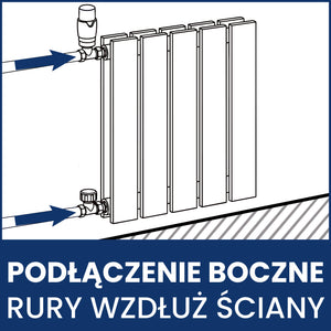 Zawór Termostatyczny Prosty - Biały