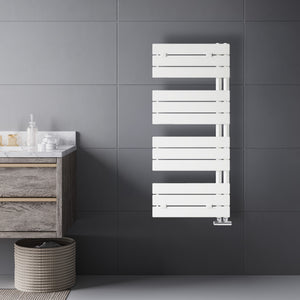 Grzejnik Łazienkowy Dekoracyjny Nowoczesny - Biały - 1130x500mm, Designerski grzejnik w nowoczesnej łazience