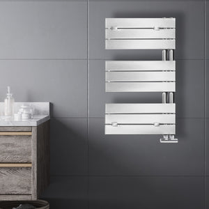 Grzejnik Łazienkowy Dekoracyjny Nowoczesny - Chrom - 830x500mm, Designerski grzejnik w nowoczesnej łazience