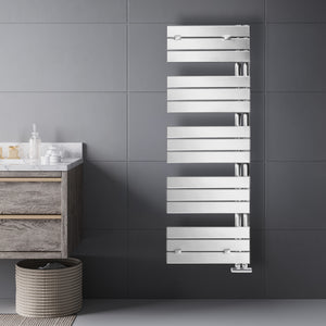 Grzejnik Łazienkowy Dekoracyjny Nowoczesny - Chrom - 1430x500mm, Designerski grzejnik w nowoczesnej łazience