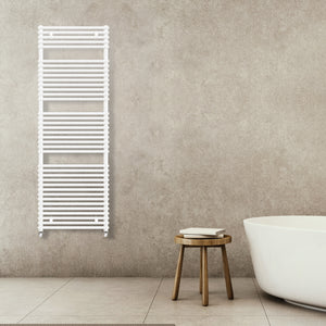 Grzejnik Łazienkowy Dekoracyjny - Biały - 1738x500mm, Designerski grzejnik w nowoczesnej łazience od Lazzarini