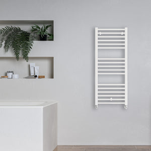 Grzejnik Łazienkowy Drabinkowy - Biały - 1200x500mm, Designerski grzejnik w nowoczesnej łazience od Lazzarini